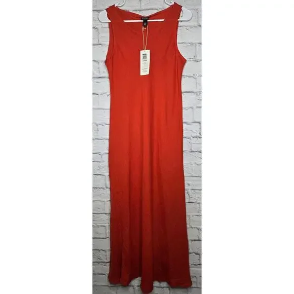 Eileen Fisher | Dresses | Eileen Fisher 0 Linen Red Double Layer Tank Dress  Midi Minimalist Small | Poshmark